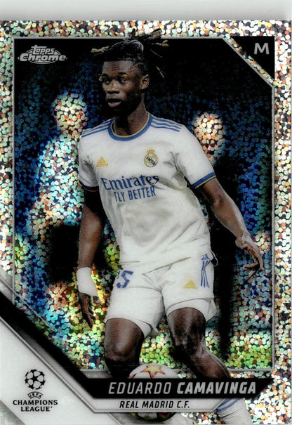 2021-22 Topps Chrome UEFA CL Eduardo Camavinga Speckle Refractor #115