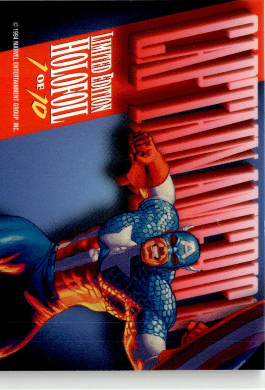 1994 Fleer Marvel Masterpieces Captain America Silver Holofoils #1