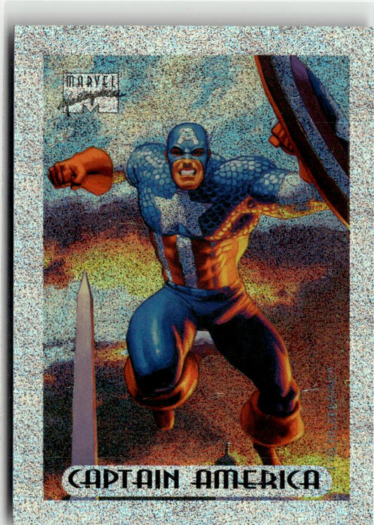 1994 Fleer Marvel Masterpieces Captain America Silver Holofoils #1