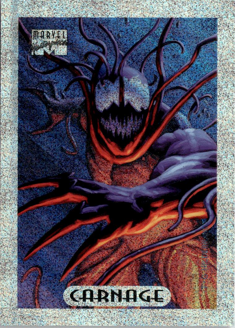 1994 Fleer Marvel Masterpieces Hildebrandt Brothers #2 Carnage Silver Holofoils