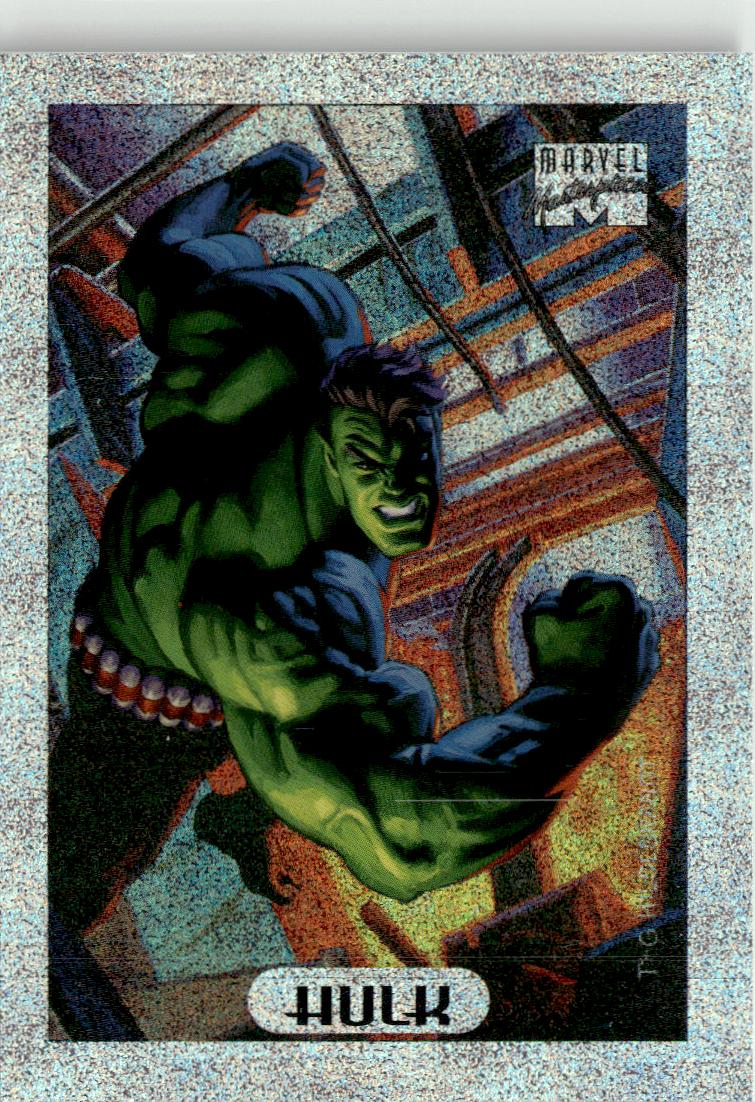 1994 Fleer Marvel Masterpieces Hildebrandt Brothers #4 Hulk Silver Holofoils