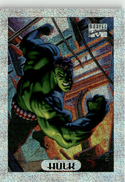 1994 Fleer Marvel Masterpieces Hildebrandt Brothers #4 Hulk Silver Holofoils