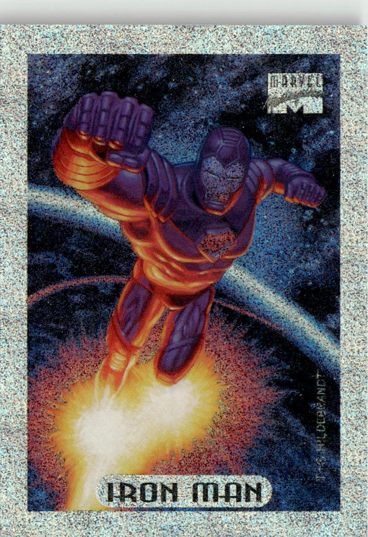 1994 Fleer Marvel Masterpieces Hildebrandt Brothers #5 Iron Man Silver Holofoils