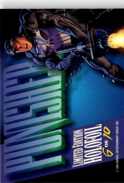 1994 Fleer Marvel Masterpieces Hildebrandt Brothers #6 Punisher Silver Holofoils