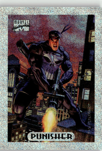 1994 Fleer Marvel Masterpieces Hildebrandt Brothers #6 Punisher Silver Holofoils