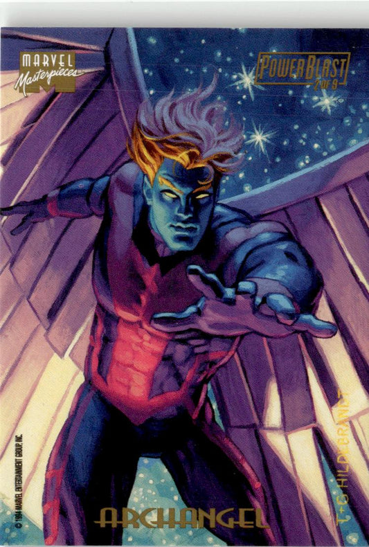 1994 Fleer Marvel Masterpieces Hildebrandt Brothers #2 Archangel PowerBlast