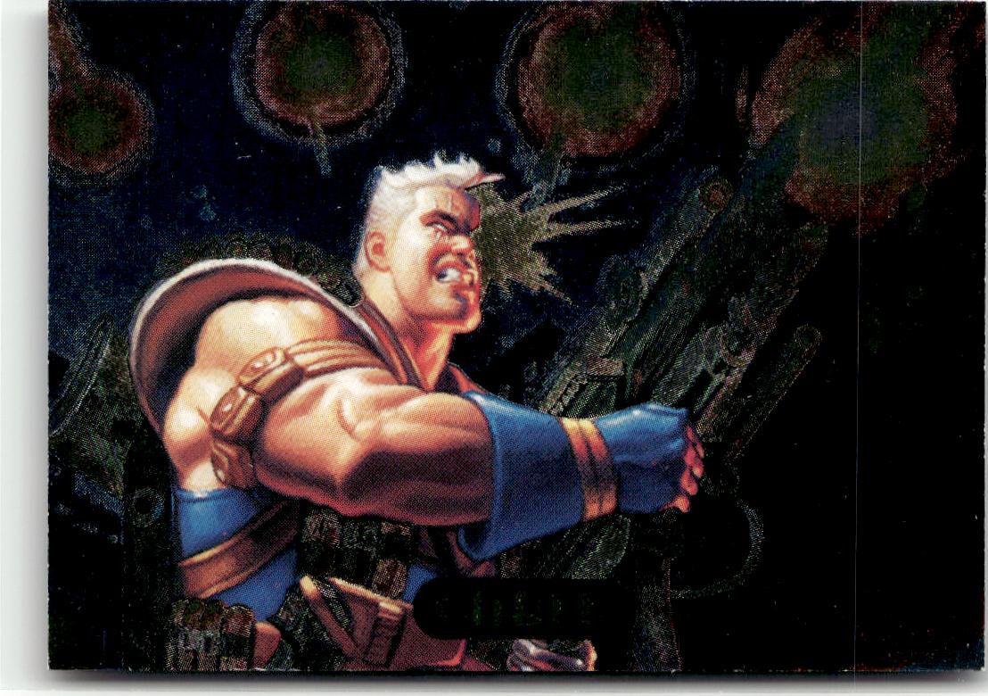 1994 Fleer Marvel Masterpieces Hildebrandt Brothers #3 Cable PowerBlast