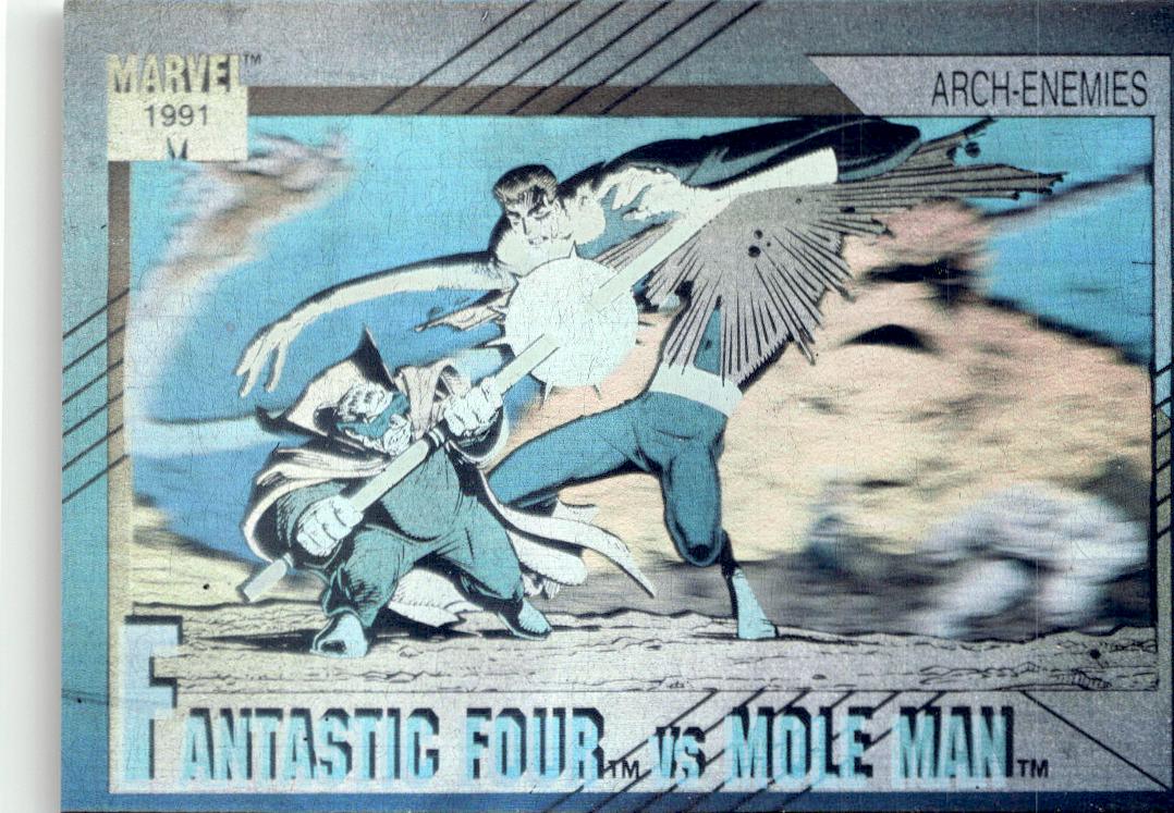 1991 Impel Marvel Universe II #H-5 Fantastic Four vs Mole Man Holograms