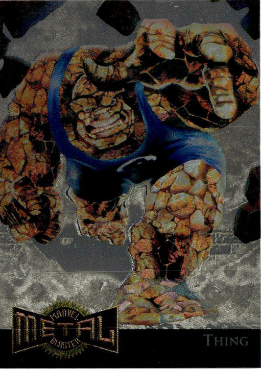 1995 Metal Marvel #14 Thing Gold Blasters