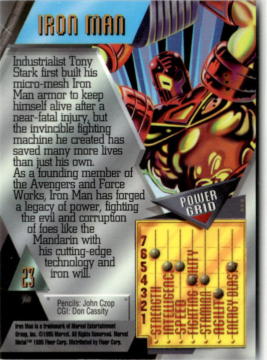 1995 Metal Marvel #23 Iron Man