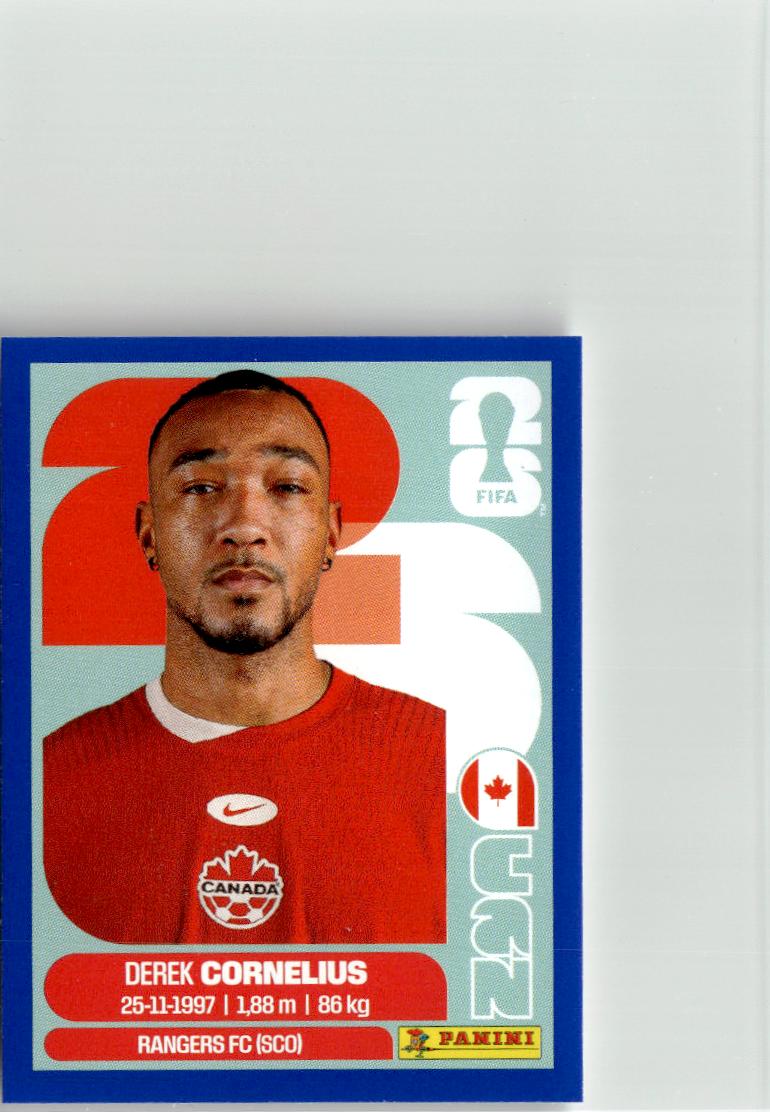 2026 Panini FIFA World Cup Stickers Derek Cornelius Blue #CAN7 Canada