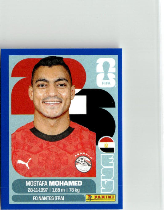 2026 Panini FIFA World Cup Stickers Mostafa Mohamed Blue #EGY18 Egypt