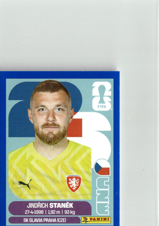 2026 Panini FIFA World Cup Stickers Jindrich Stanek Blue #CZE3 Czech Republic