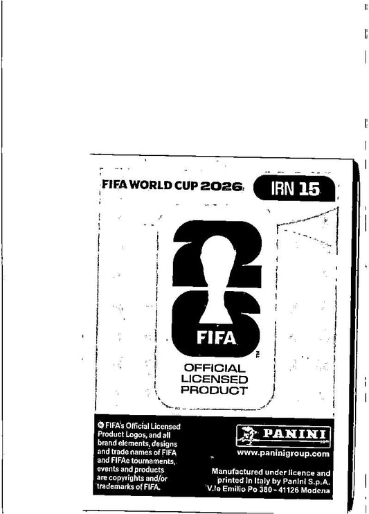2026 Panini FIFA World Cup Stickers Roozbeh Cheshmi Blue #IRN15 Iran