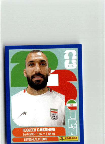 2026 Panini FIFA World Cup Stickers Roozbeh Cheshmi Blue #IRN15 Iran