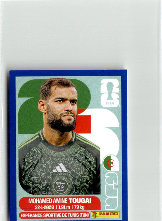 2026 Panini FIFA World Cup Stickers Mohamed Amine Tougai Blue #ALG6 Algeria