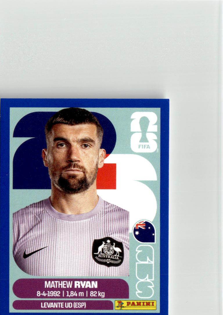 2026 Panini FIFA World Cup Stickers Mathew Ryan Blue #AUS2 Australia