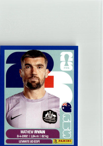 2026 Panini FIFA World Cup Stickers Mathew Ryan Blue #AUS2 Australia
