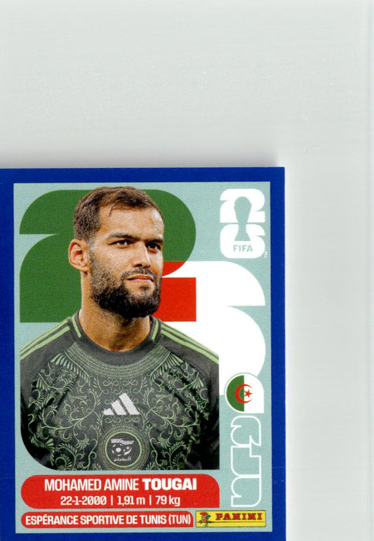 2026 Panini FIFA World Cup Stickers Mohamed Amine Tougai Blue #ALG6 Algeria