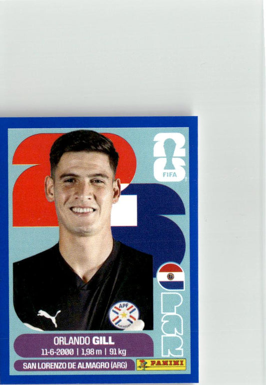 2026 Panini FIFA World Cup Stickers Orlando Gill Blue #PAR3 Paraguay