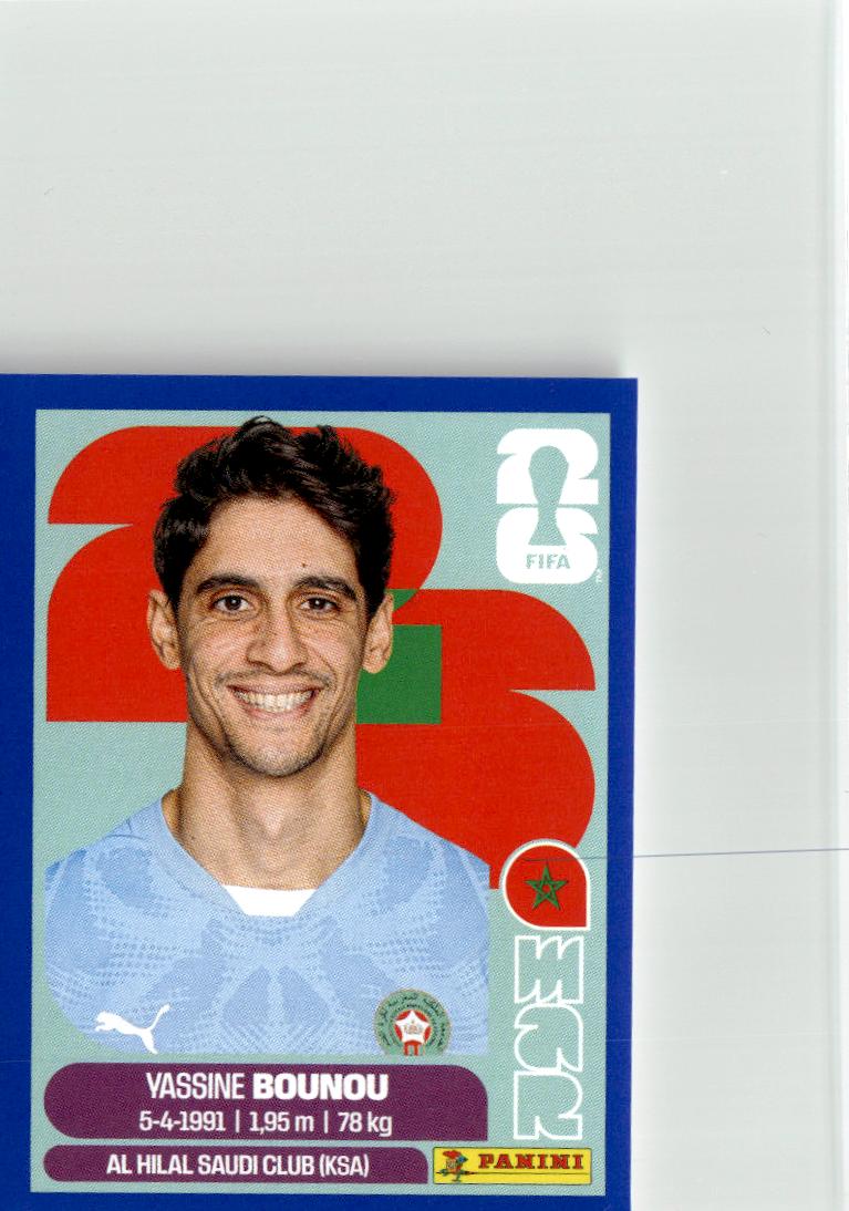 2026 Panini FIFA World Cup Stickers Yassine Bounou Blue #MAR2 Morocco