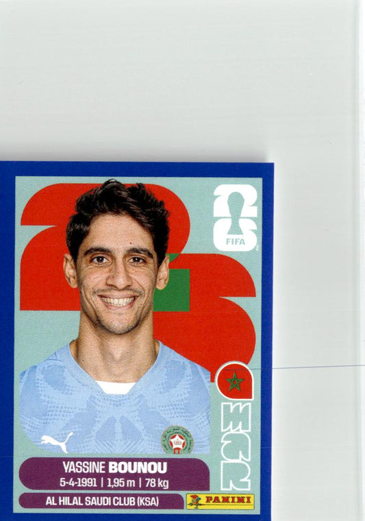 2026 Panini FIFA World Cup Stickers Yassine Bounou Blue #MAR2 Morocco
