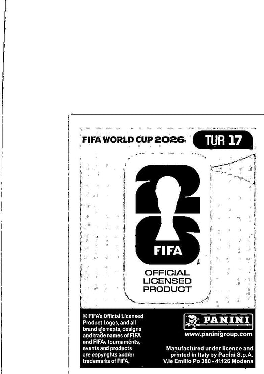 2026 Panini FIFA World Cup Stickers Can Uzun Blue #TUR17 Turkey