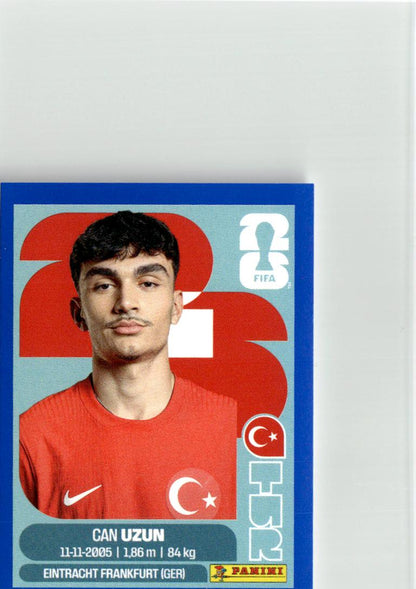 2026 Panini FIFA World Cup Stickers Can Uzun Blue #TUR17 Turkey