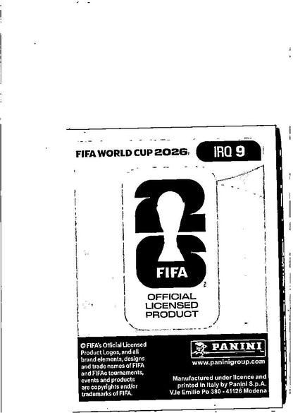 2026 Panini FIFA World Cup Stickers Zidane Iqbal Blue #IRQ9 Iraq