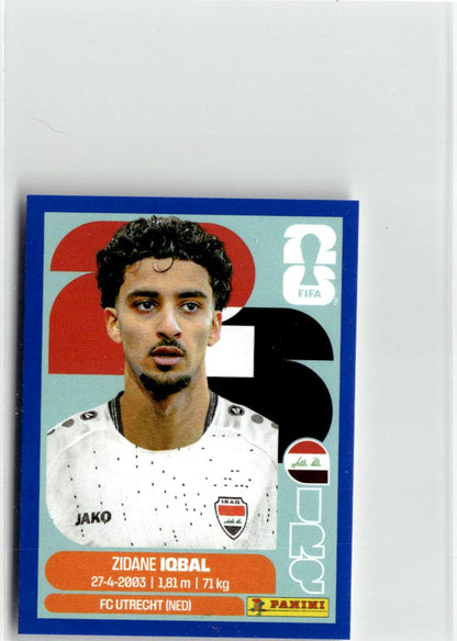 2026 Panini FIFA World Cup Stickers Zidane Iqbal Blue #IRQ9 Iraq
