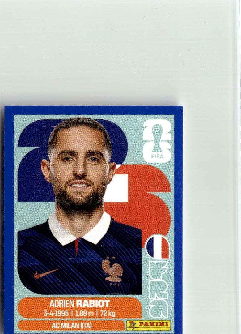 2026 Panini FIFA World Cup Stickers Adrien Rabiot Blue #FRA12 France