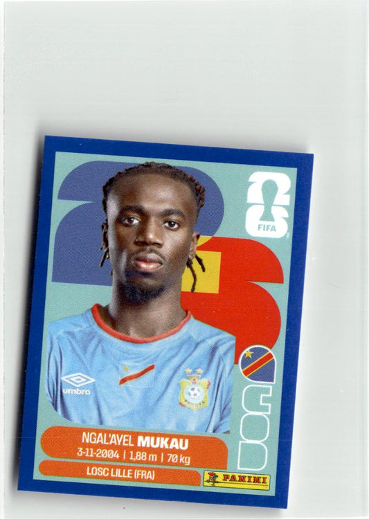 2026 Panini FIFA World Cup Stickers Ngal'ayel Mukau Blue #COD9 Congo