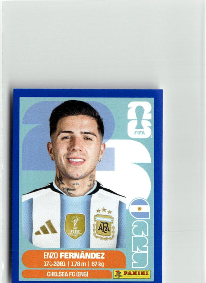 2026 Panini FIFA World Cup Stickers Enzo Fernandez Blue #ARG8 Argentina
