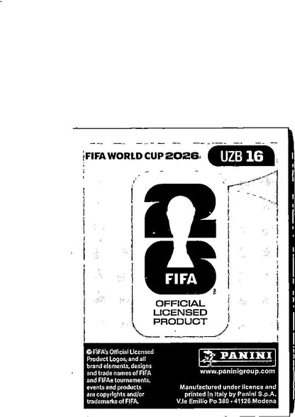 2026 Panini FIFA World Cup Stickers Eldor Shomurodov Blue #UZB16 Uzbekistan