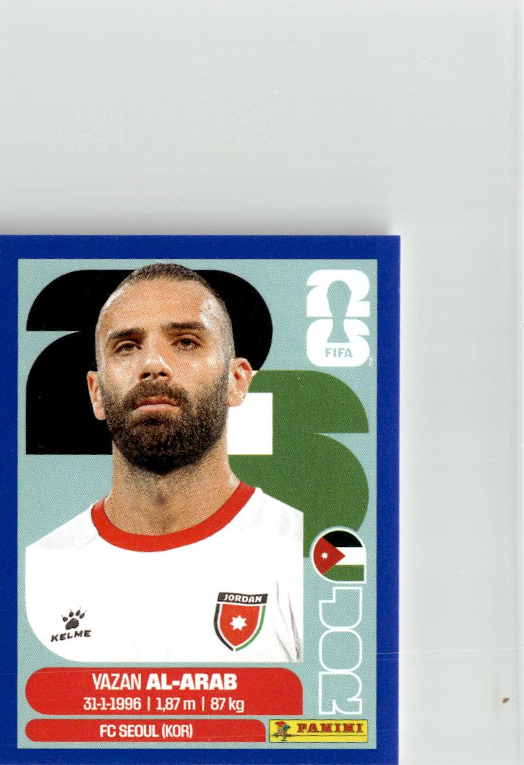 2026 Panini FIFA World Cup Stickers Yazan Al-Arab Blue #JOR5 Jordan