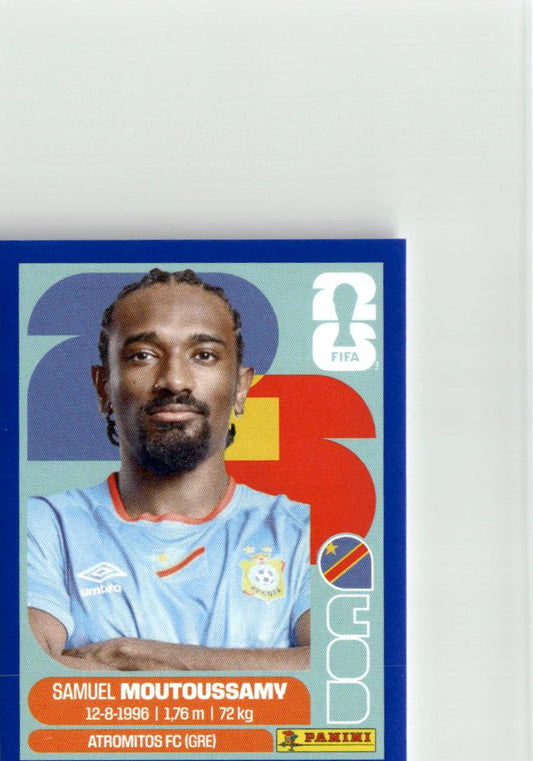2026 Panini FIFA World Cup Stickers Samuel Moutoussamy Blue #COD11 Congo