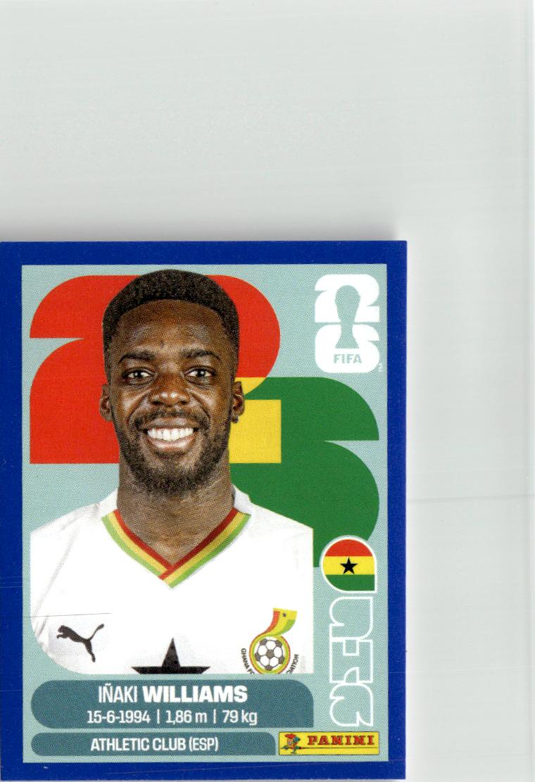 2026 Panini FIFA World Cup Stickers Inaki Williams Blue #GHA15 Ghana