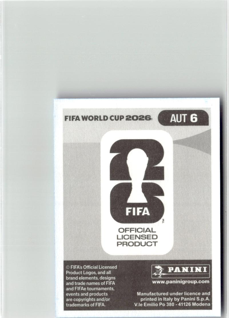 2026 Panini FIFA World Cup Stickers Philipp Lienhart Blue #AUT6 Austria