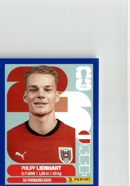 2026 Panini FIFA World Cup Stickers Philipp Lienhart Blue #AUT6 Austria