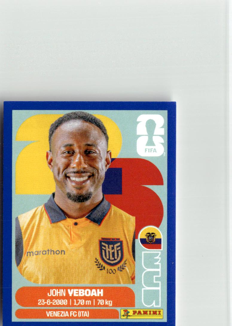 2026 Panini FIFA World Cup Stickers John Yeboah Blue #ECU14 Ecuador