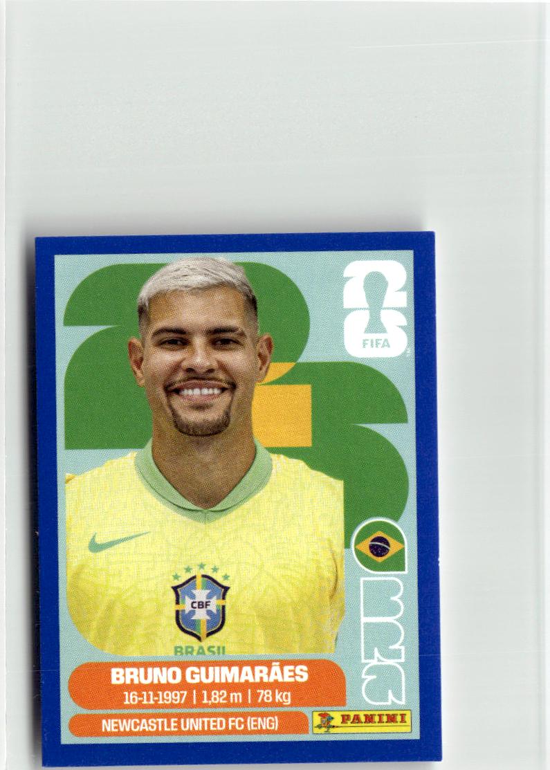 2026 Panini FIFA World Cup Stickers Bruno Guimarães Blue #BRA11 Brazil