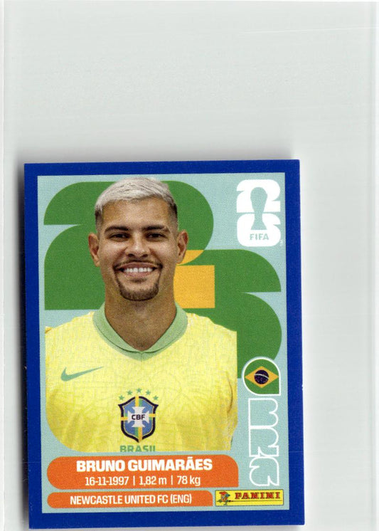 2026 Panini FIFA World Cup Stickers Bruno Guimarães Blue #BRA11 Brazil