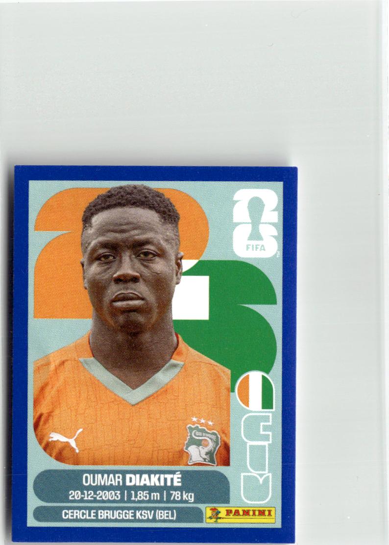 2026 Panini FIFA World Cup Stickers Oumar Diakite Blue #CIV20 Cote D'Ivoire