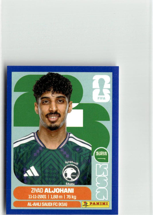 2026 Panini FIFA World Cup Stickers Ziyad Al-Johani Blue #KSA10 Saudi Arabia
