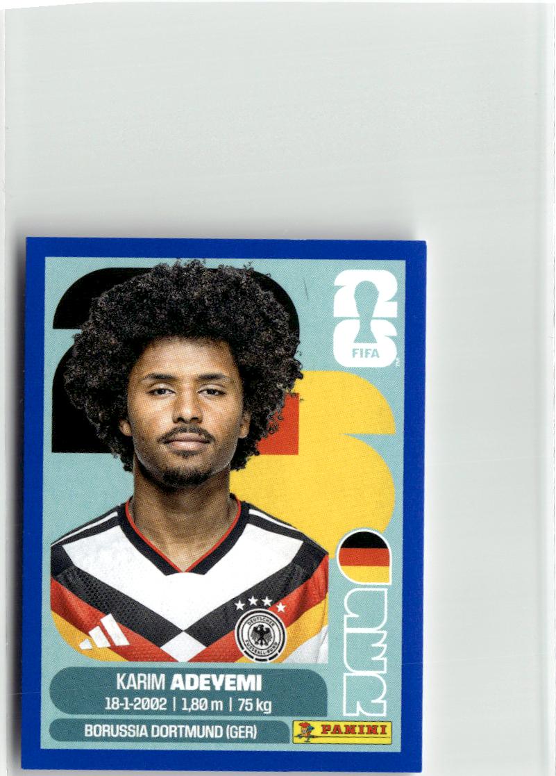 2026 Panini FIFA World Cup Stickers Karim Adeyemi Blue #GER19 Germany