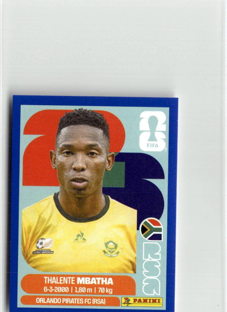 2026 Panini FIFA World Cup Stickers Thalente Mbatha Blue #RSA12 South Africa