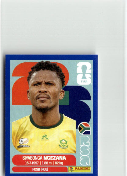 2026 Panini FIFA World Cup Stickers Siyabonga Ngezana Blue #RSA8 South Africa