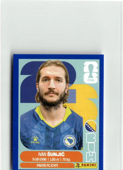 2026 Panini FIFA World Cup Stickers Ivan Sunjic Blue #BIH11 Bosnia