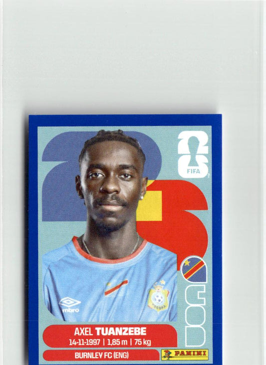 2026 Panini FIFA World Cup Stickers Axel Tuanzebe Blue #COD4 Congo