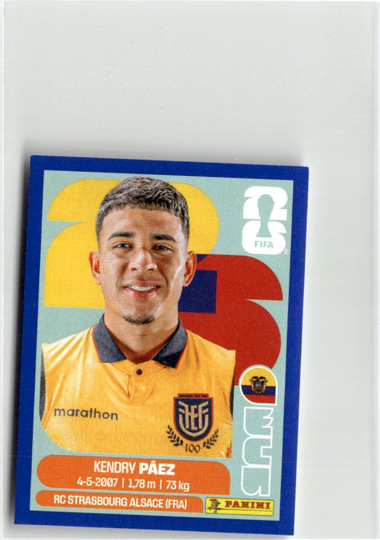 2026 Panini FIFA World Cup Stickers Kendry Paez Blue #ECU11 Ecuador